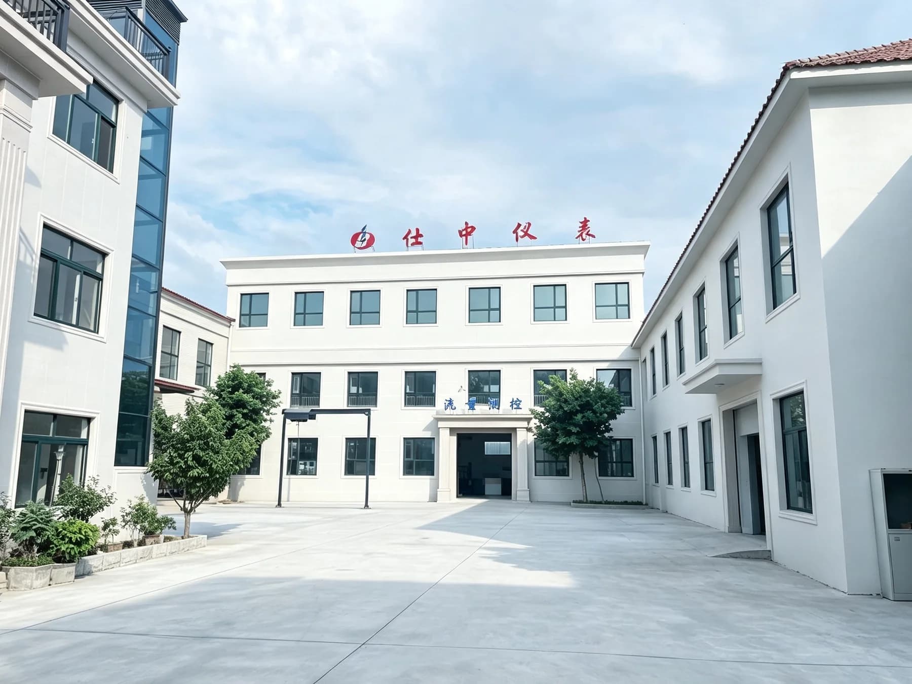 Inner courtyard and measurement engineering building at the Shizhong factory in Jinan