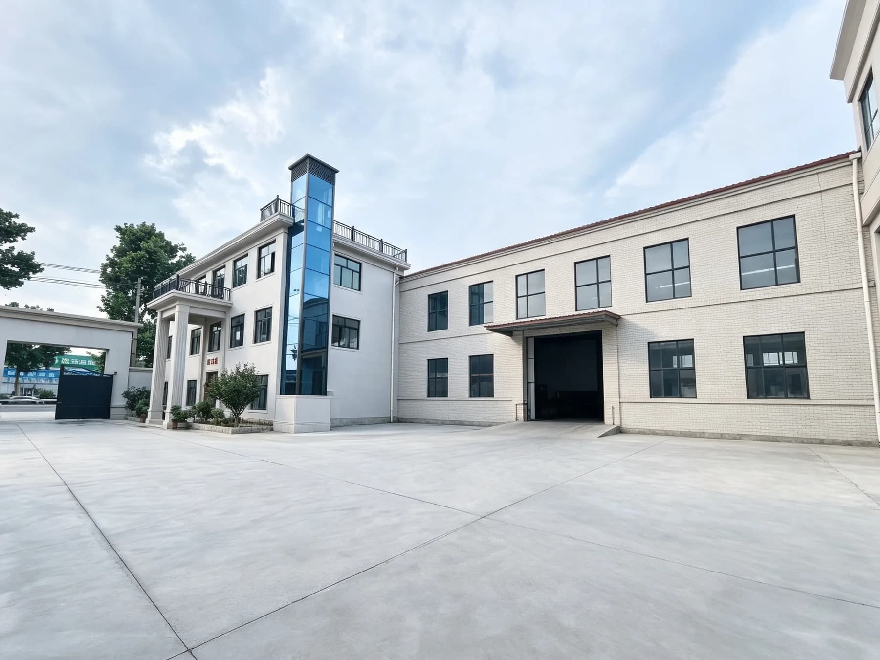 Production and assembly buildings at the Shizhong manufacturing campus in Jinan