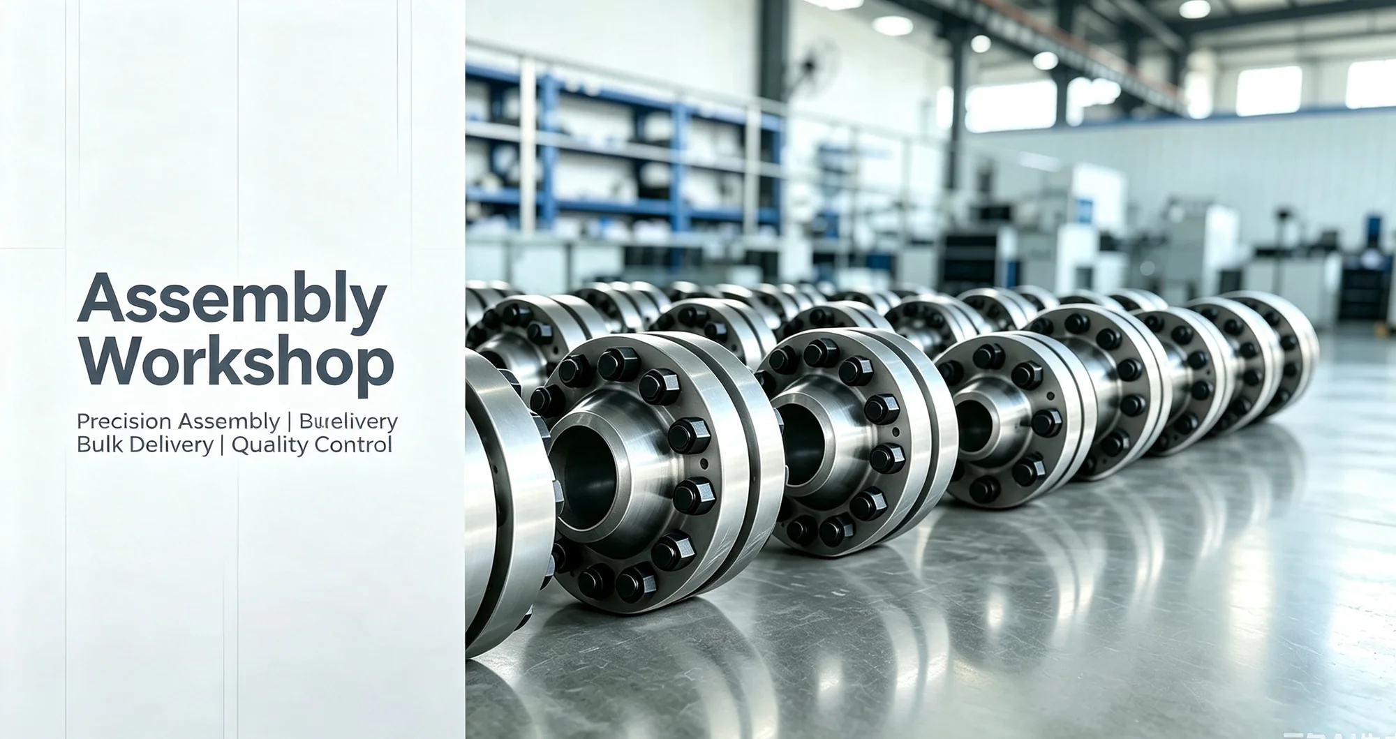 Finished differential-pressure flow meter bodies arranged in the Shizhong assembly workshop