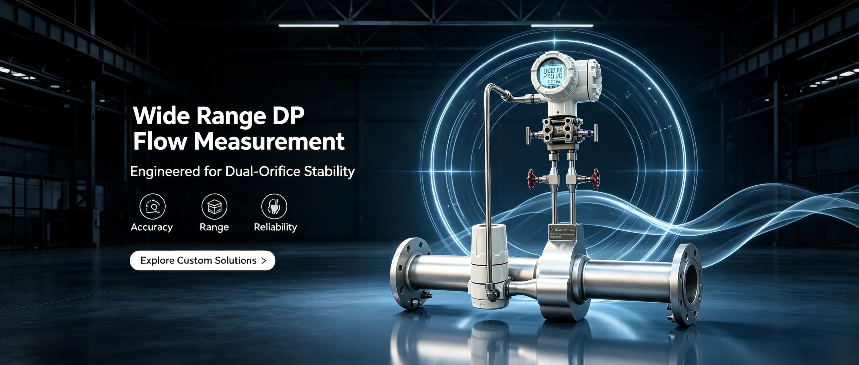 Dual-orifice wide-range differential-pressure flowmeter configuration