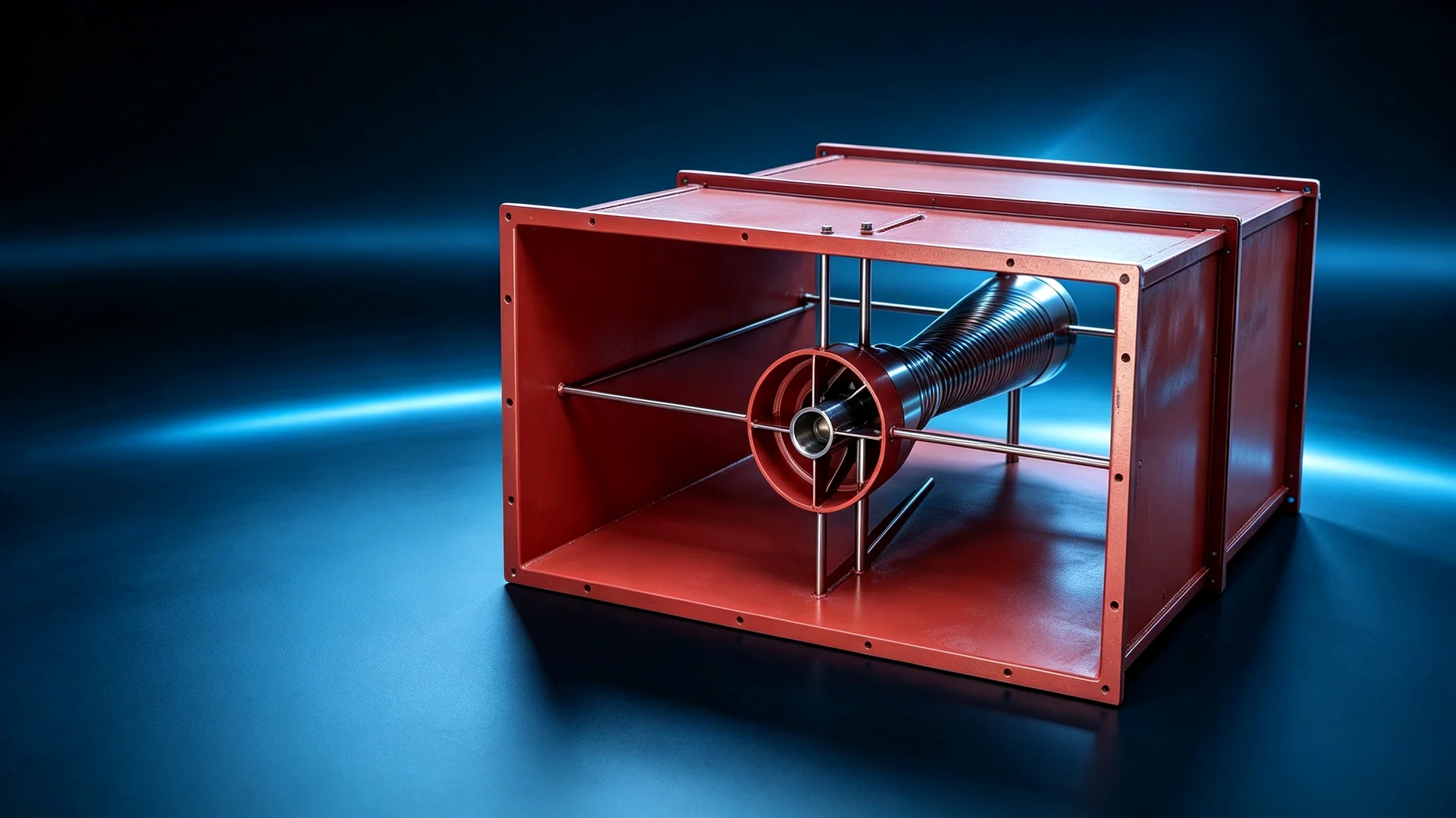 Shizhong Double-Venturi gas flowmeter engineered for a large rectangular process-air or flue-gas duct