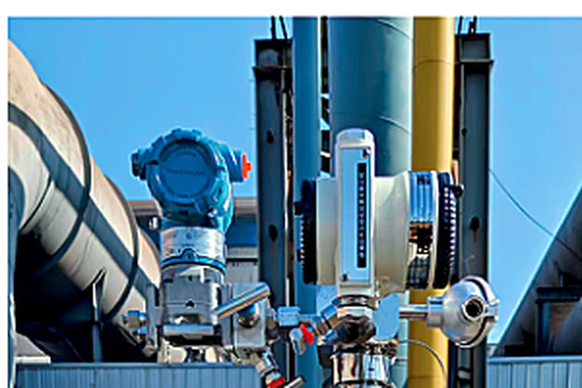 Averaging Pitot tube installed on a large industrial pipe